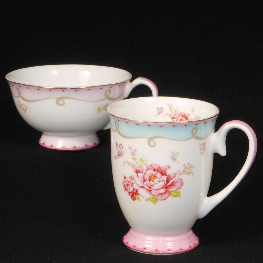 Footed Tea-Cup & Coffee Mug.  Royal Elfreda